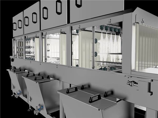 食品周轉箱清洗機，周轉筐清洗機