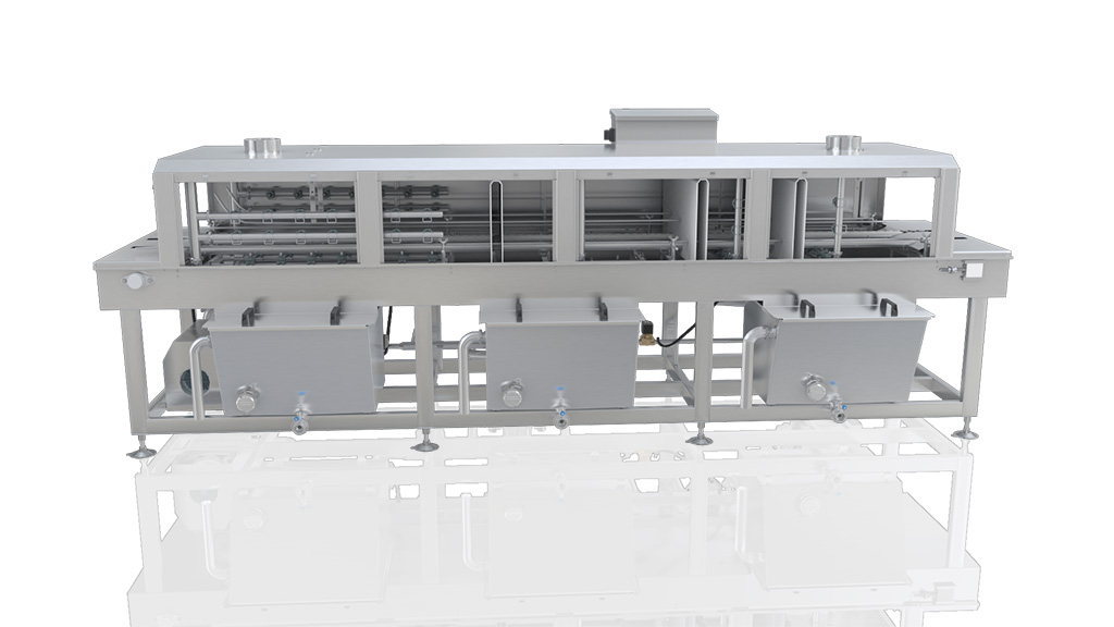 小型洗筐機 連續操作清洗 小型洗筐機 連續操作清洗